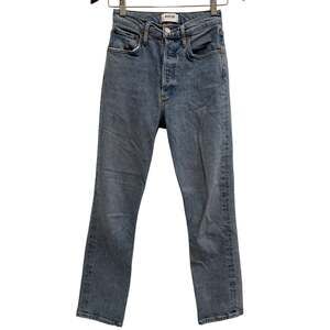 AGOLDE Women’s Size 24 Riley High Rise Straight Crop Jeans Light Wash